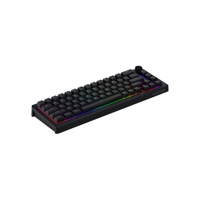 HATOR Skyfall 65 Wired, Mechanical, USB-C, Aurum Sterling, 70M clicks, RGB, Black, 790g