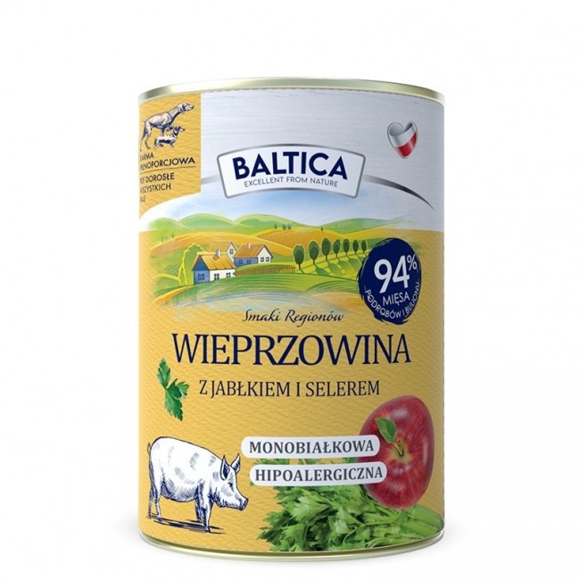 BALTICA Smaki region w Mono Pork with apple - wet dog food - 400g