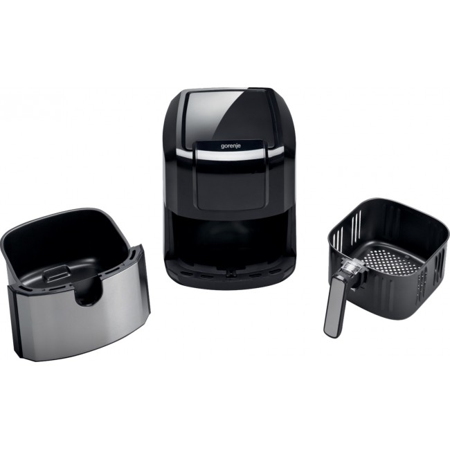 Gorenje AF1700DB Single 5 L Built-in 1700 W Hot air fryer Black, Metallic