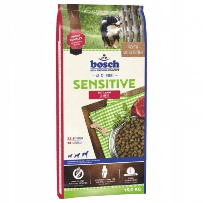 BOSCH Sensitive Lamb&Rice - dry dog food - 15 kg