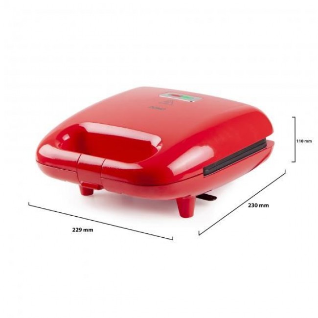 Domo DO9242W waffle iron 2 waffle(s) 750 W Red