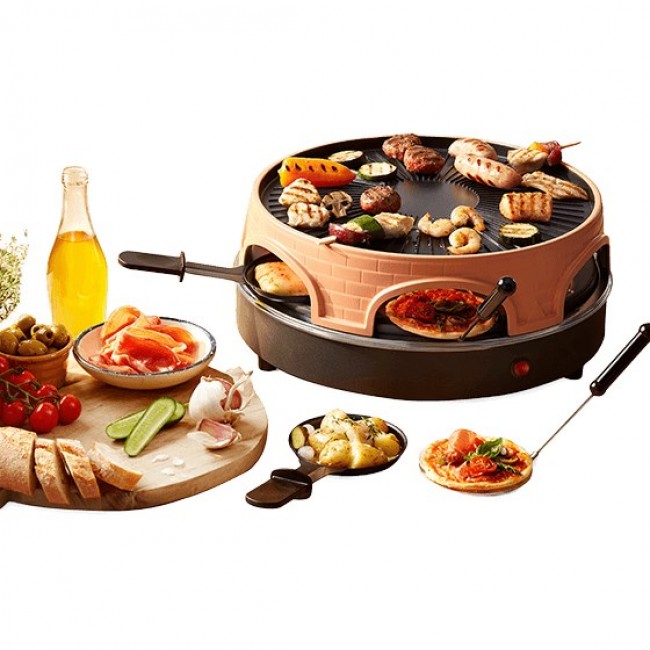 Emerio PO-113255.4 raclette grill 1500 W Black, Brown