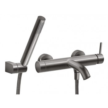 BATH MIXER WITH SHOWER SET GUN METAL