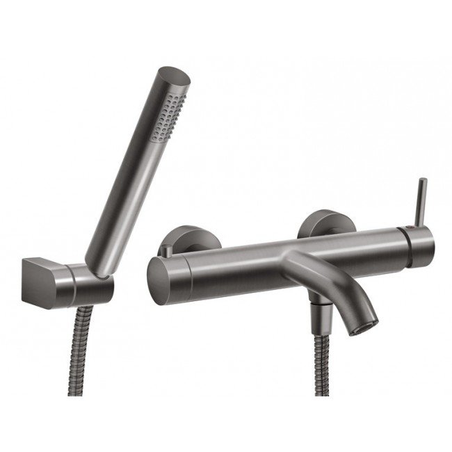BATH MIXER WITH SHOWER SET GUN METAL