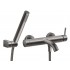 BATH MIXER WITH SHOWER SET GUN METAL