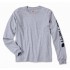 Carhartt Sleeve Logo L/S T-Shirt - heather grey, L