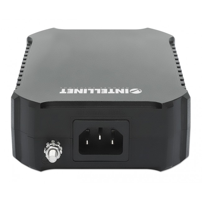 Intellinet 10G PoE++ Injector One 95 W Port, IEEE 802.3bt (4PPoE) Compliant, Metal Housing, Wall-mount Option