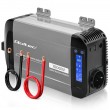 Qoltec Przetwornica napięcia Pure Sine Wave | 12V na 230V | 500/1000W | LCD | USB | USB-C | Kompatibilno z LiFePo4 GEL AGM