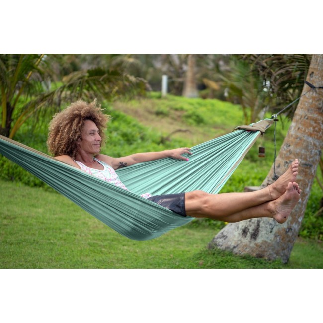 Ticket To The Moon TRAVEL HAMMOCK - Original Hanging hammock 2 person(s) Nylon Dark Green, Light grey