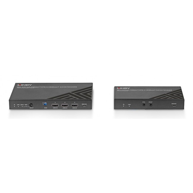 Lindy 70m Cat.6A HDMI 4K60 & Type C HDBaseT 3.0 KVM Extender