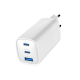 Gembird TA-UC-PDQC65-01-W 3-port 65 W GaN USB PowerDelivery fast charger, white Gembird TA-UC-PDQC65-01-W 3-port 65 W GaN USB PowerDelivery fast charger, white