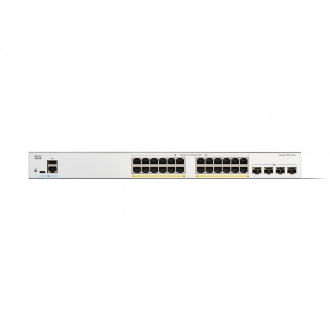 Cisco Catalyst 1300-24FP-4X Managed Switch, 24 Port GE, Full PoE, 4x10GE SFP+, Limited Lifetime Protection (C1300-24FP-4X)