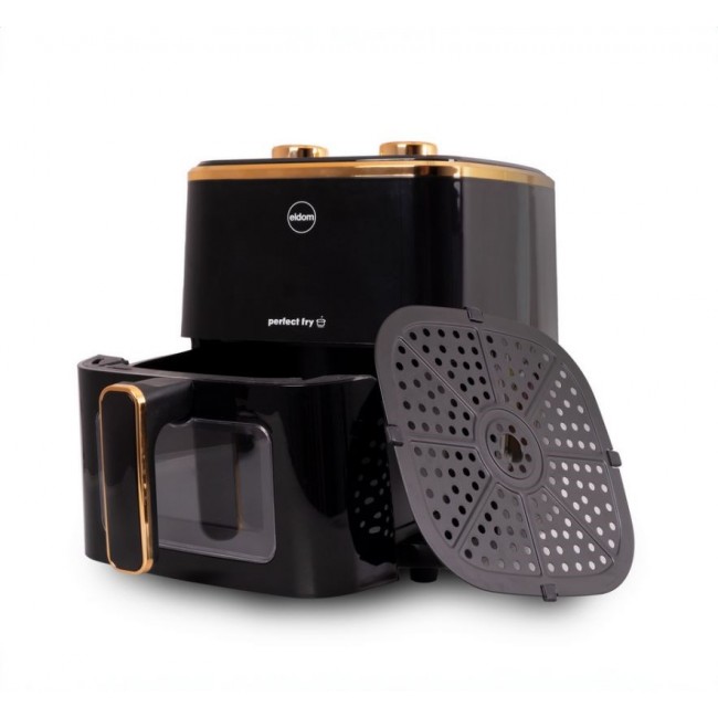 ELDOM FRITTA fat-free fryer capacity 5.0 l adjustable temp. clock 1500 W Single 5 L Stand-alone Hot air fryer Black
