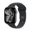 Apple Watch Series 11 GPS 46mm Jet Black Aluminium Case with Black Sport Band - S/M