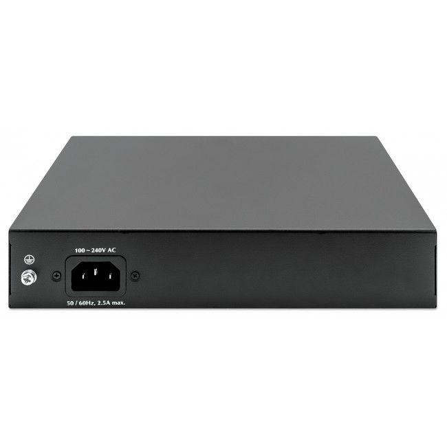 Intellinet 8-Port Gigabit Ethernet PoE+ Switch with 2 RJ45 Gigabit Uplink Ports, IEEE 802.3at/af Power over Ethernet (PoE+/PoE) Compliant, 120 W, Endspan, Desktop (WITH C14 2 PIN POWER CORD) Intellinet 8-Port Gigabit Ethernet PoE+ Switch with 2 RJ45 Gigabit Uplink Ports, IEEE 802.3at/af Power over Ethernet (PoE+/PoE) Compliant, 120 W, Endspan, Desktop (WITH C14 2 PIN POWER CORD)
