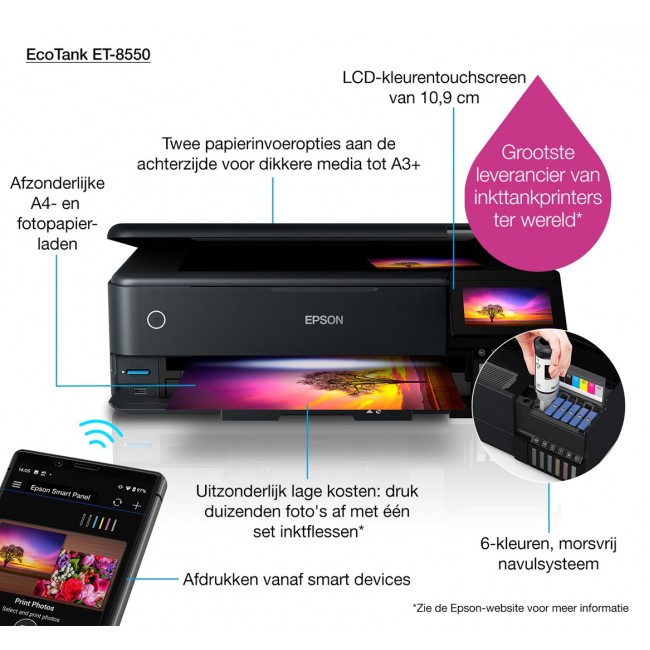 Epson EcoTank ET-8550 Inkjet A3 5760 x 1440 DPI 32 ppm Wi-Fi