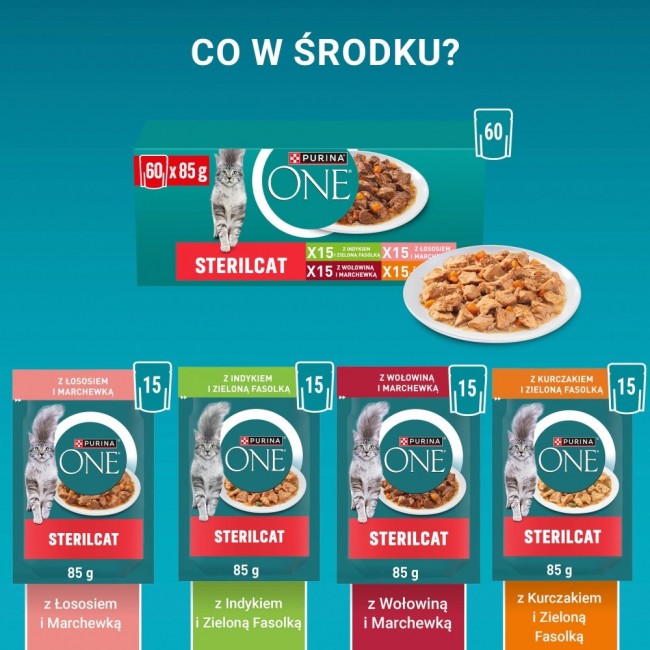 PURINA One Sterilcat Box - wet cat food - 60x85g