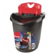 Vileda Ultramax Box flat mop with kitchen set | 1 pair of Universal gloves + 1 Actifibre Pro kitchen cloth