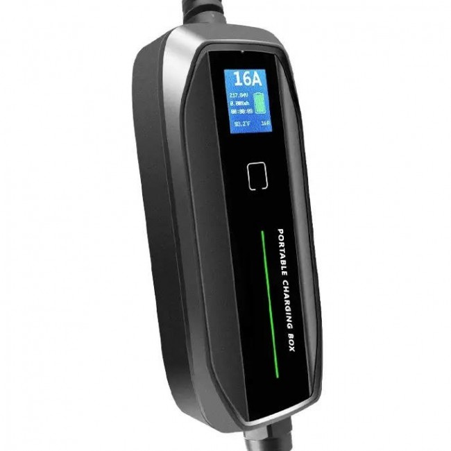 Extralink Portable electric car charger BS-PCD030 16A 3.6kW Schuko 1 phase, 5.5m, LCD display, IP67
