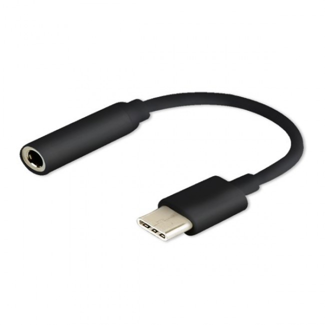 SAVIO USB Type 3.1 C (M) Jack 3.5mm (F) Audio adapter Black AK-35/B