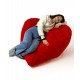 Sako bag pouffe Heart red XXL 140 x 100 cm