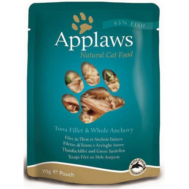 APPLAWS Natural Cat Food Tuna and whole anchovy - wet cat food - 70g APPLAWS Natural Cat Food Tuna and whole anchovy - wet cat food - 70g