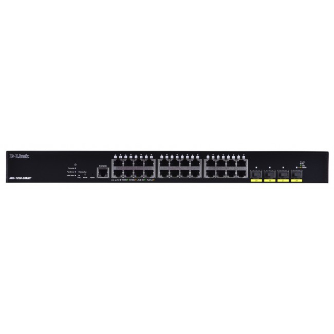 Switch D-Link DGS-1250-28XMP/E Gigabit Ethernet (10/100/1000) Power over Ethernet (PoE) Black