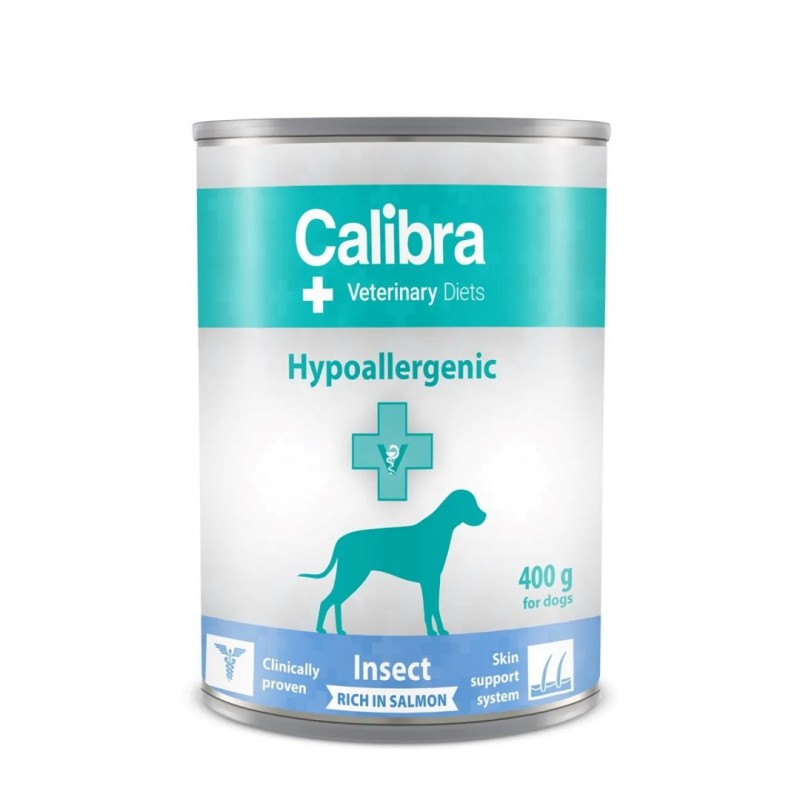 CALIBRA VD Dog Hypoallergenic Insect&Salmon - wet dog food - 400g CALIBRA VD Dog Hypoallergenic Insect&Salmon - wet dog food - 400g