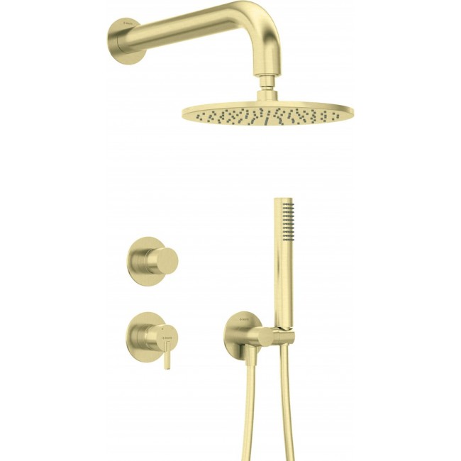 Concealed shower set with overhead shower Concealed shower set with overhead shower