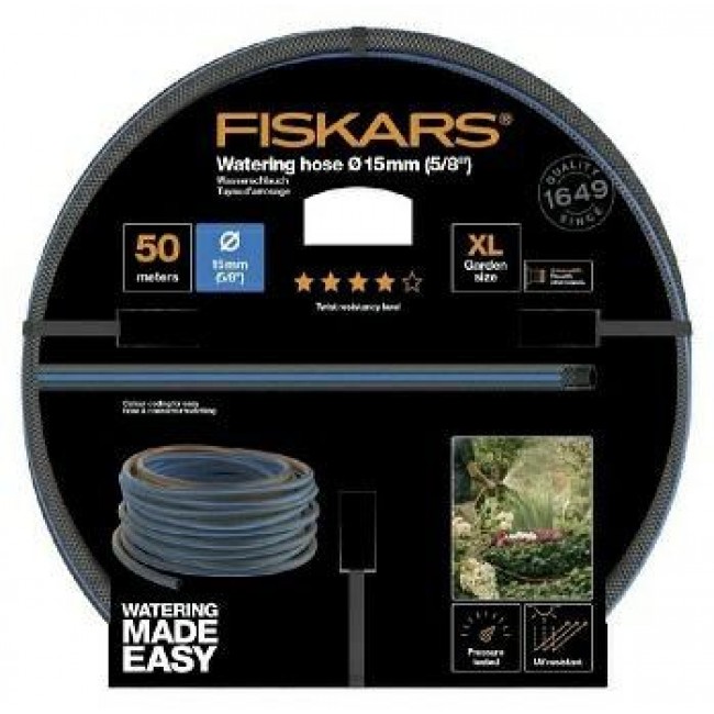 Fiskars 1027099 garden hose 50 m Above ground Blue, Grey, Orange