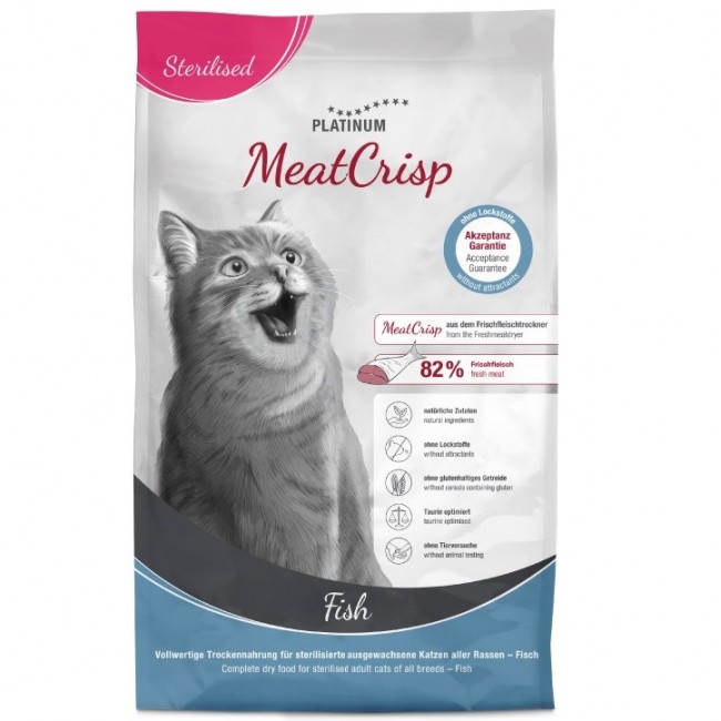 PLATINUM MeatCrisp Sterilised Fish - dry cat food - 3kg PLATINUM MeatCrisp Sterilised Fish - dry cat food - 3kg