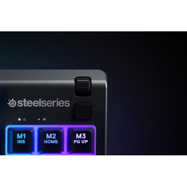 SteelSeries Gaming Keyboard Apex 3 Tenkeyless Gaming keyboard RGB LED light US Wired Whisper-Quiet Switches