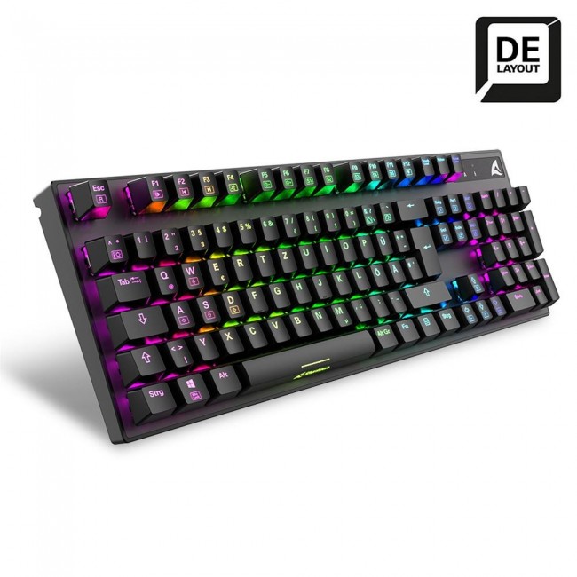 Sharkoon SKILLER SGK20 Brown keyboard Gaming USB QWERTZ German Black