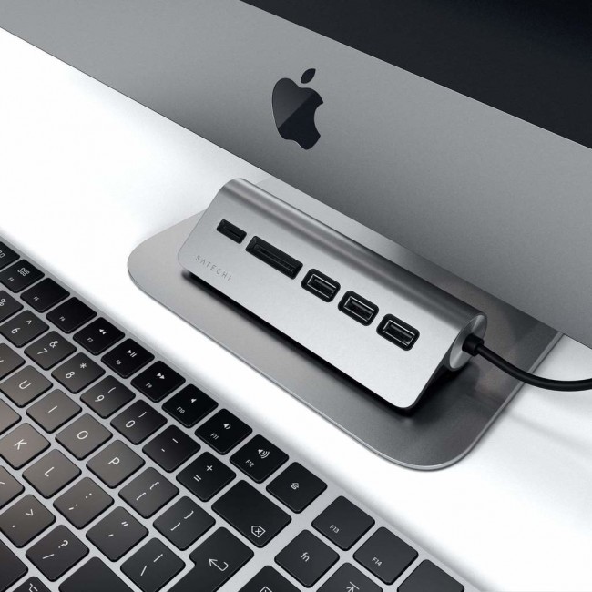 Satechi ST-TCHCRM laptop dock/port replicator USB 3.2 Gen 1 (3.1 Gen 1) Type-C Grey