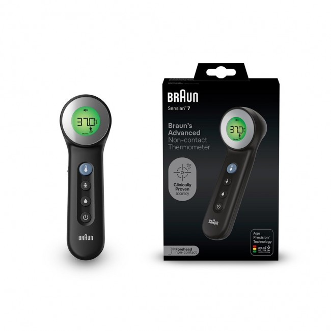 Braun BNT 400 BK Remote sensing thermometer Grey Forehead Buttons