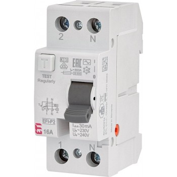 RELAY CURR LEAK 2P 16 A 30 MA EFI-P2