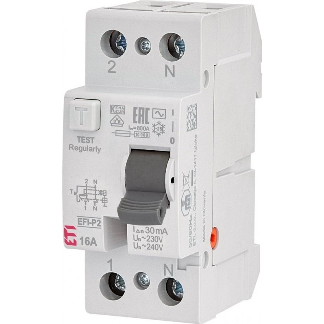 RELAY CURR LEAK 2P 16 A 30 MA EFI-P2