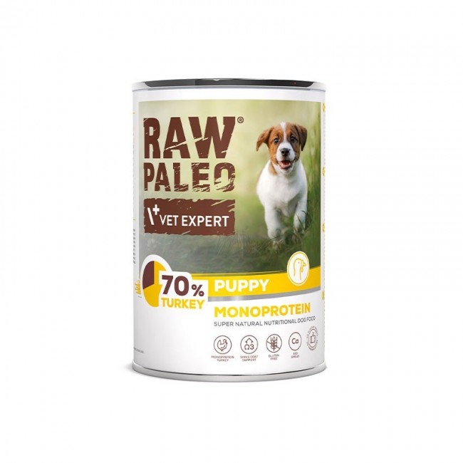 RAW PALEO Puppy Monoprotein Turkey - wet food for puppies - 400 g