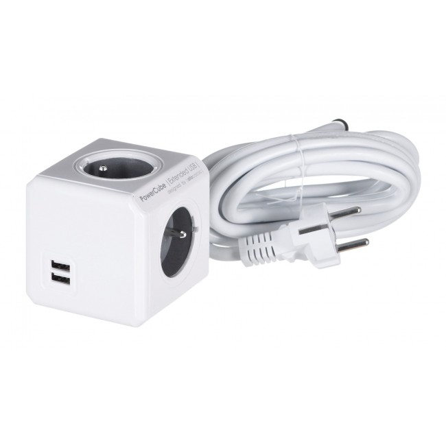 Allocacoc PowerCube Extended USB E(FR), 3m power extension 4 AC outlet(s) Allocacoc PowerCube Extended USB E(FR), 3m power extension 4 AC outlet(s)