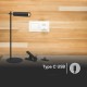 Desk lamp V-TAC VT-7413 4in1, wall lamp, clip, torch 3W LED 37cm 4000K 300lm (SKU 23042) Black Desk lamp V-TAC VT-7413 4in1, wall lamp, clip, torch 3W LED 37cm 4000K 300lm (SKU 23042) Black