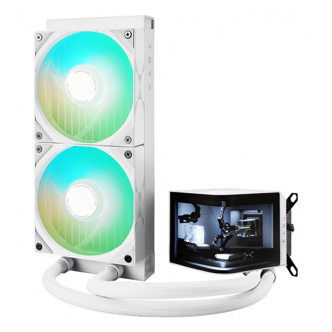 TRYX PANORAMA ARGB 240 Processor Liquid cooling kit 12 cm White 1 pc(s) TRYX PANORAMA ARGB 240 Processor Liquid cooling kit 12 cm White 1 pc(s)