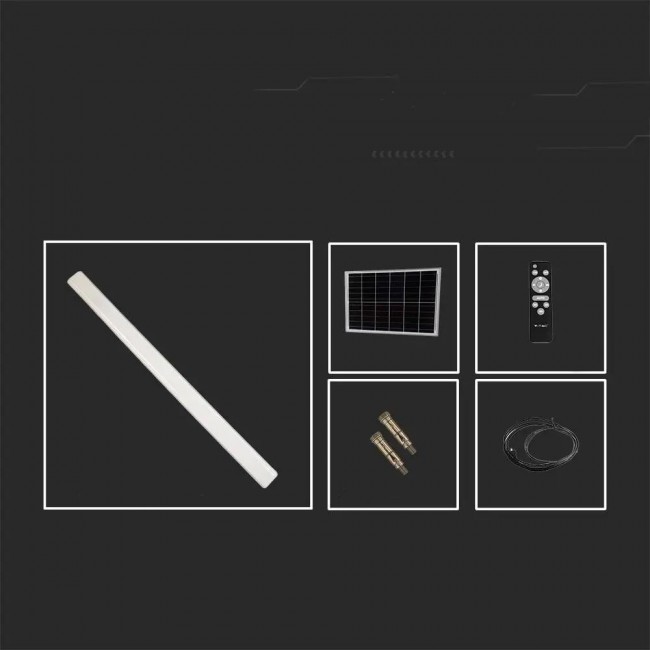 Hermetic luminaire V-TAC VT-120018 solar 120cm 18W IP65 3000K-4000K-6400K 1000lm (SKU 6500) White