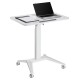 Maclean MC-453 W Mobile Laptop Desk with Pneumatic Height Adjustment, Laptop Table with Wheels, 80 x 52 cm, Max. 8 kg, Height Adjustable Max. 109 cm (White) Maclean MC-453 W Mobile Laptop Desk with Pneumatic Height Adjustment, Laptop Table with Wheels, 80 x 52 cm, Max. 8 kg, Height Adjustable Max. 109 cm (White)
