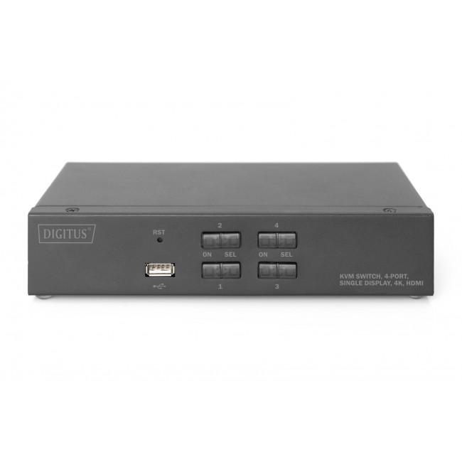 Digitus KVM Switch, 4 Port, Single Display, 4K, HDMI Digitus KVM Switch, 4 Port, Single Display, 4K, HDMI