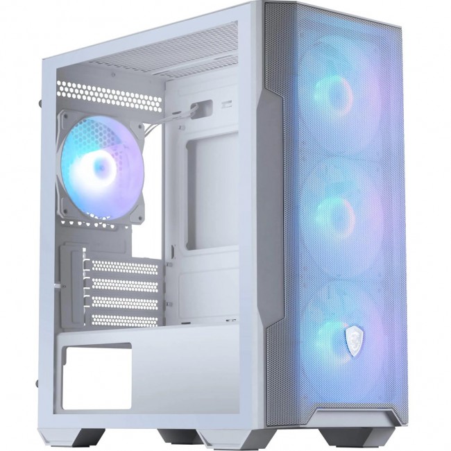 MSI MAG FORGE M100R Midi Tower Transparent, White