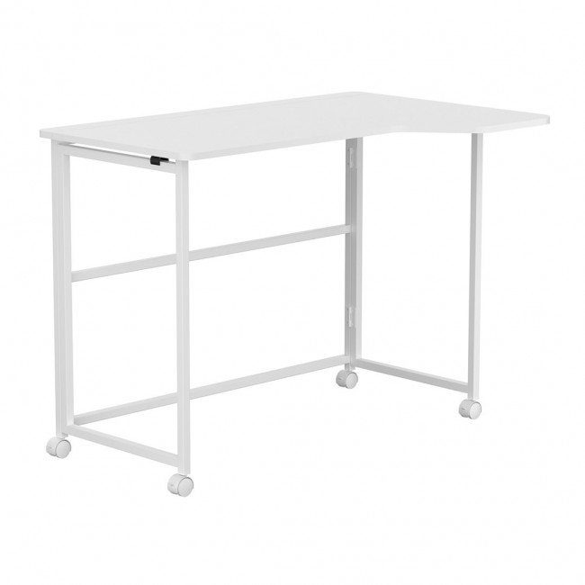 Maclean Folding Desk, White, Mobile, 100x65 cm, max. 50 kg, Corner, L-Shaped, MC-1250 L/W