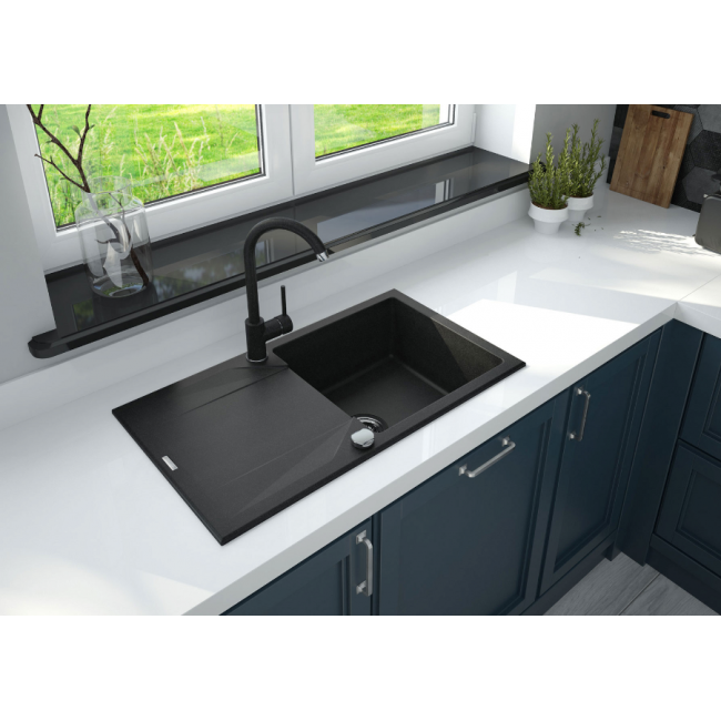 1-bowl granite sink with drainer