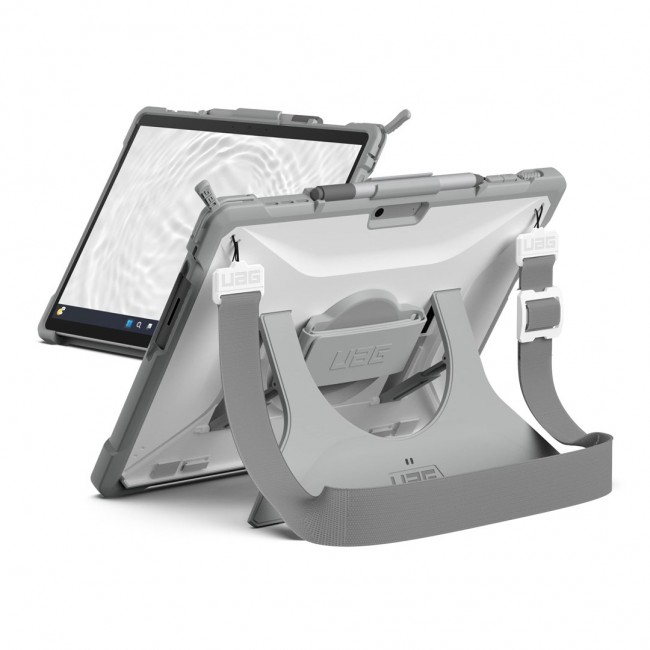 UAG Plasma - obudowa ochronna z wbudowaną podstawką oraz paskiem na d o i ramię do Microsoft Surface Pro 9/10/11 (white/gray) UAG Plasma - obudowa ochronna z wbudowaną podstawką oraz paskiem na d o i ramię do Microsoft Surface Pro 9/10/11 (white/gray)