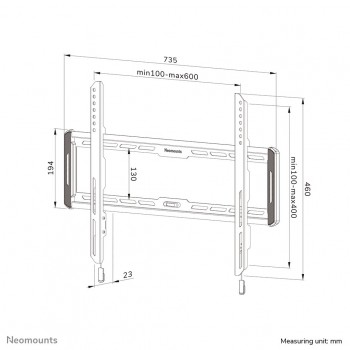 Neomounts WL30-550BL16 TV mount wall 42-86