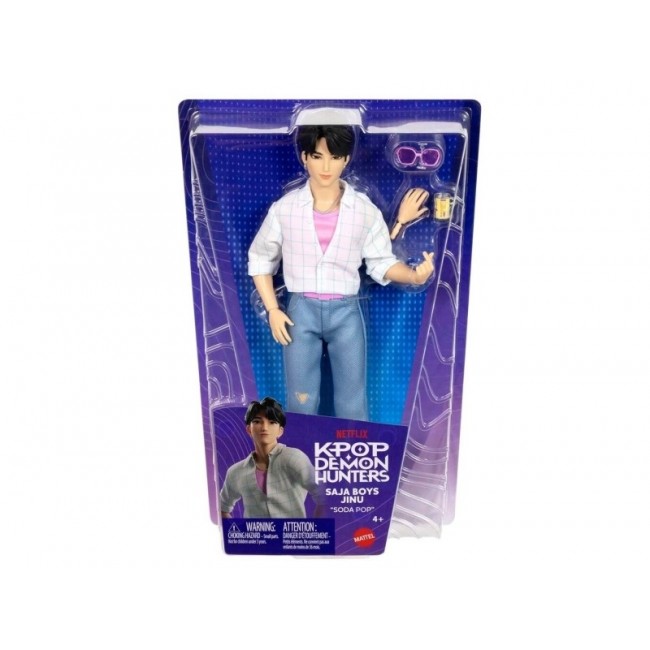 Mattel KPop Demon Hunters Saja Boys Jinu Fashion Doll in Soda Pop Look with Themed Movie Accessories